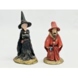 2 Clarecraft Discworld figures. Discworld Granny Weatherwax. Discworld Rincewind.