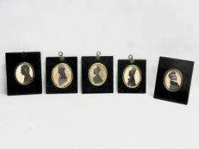 A collection of Early/Mid 19th Century hand painted silhouettes.