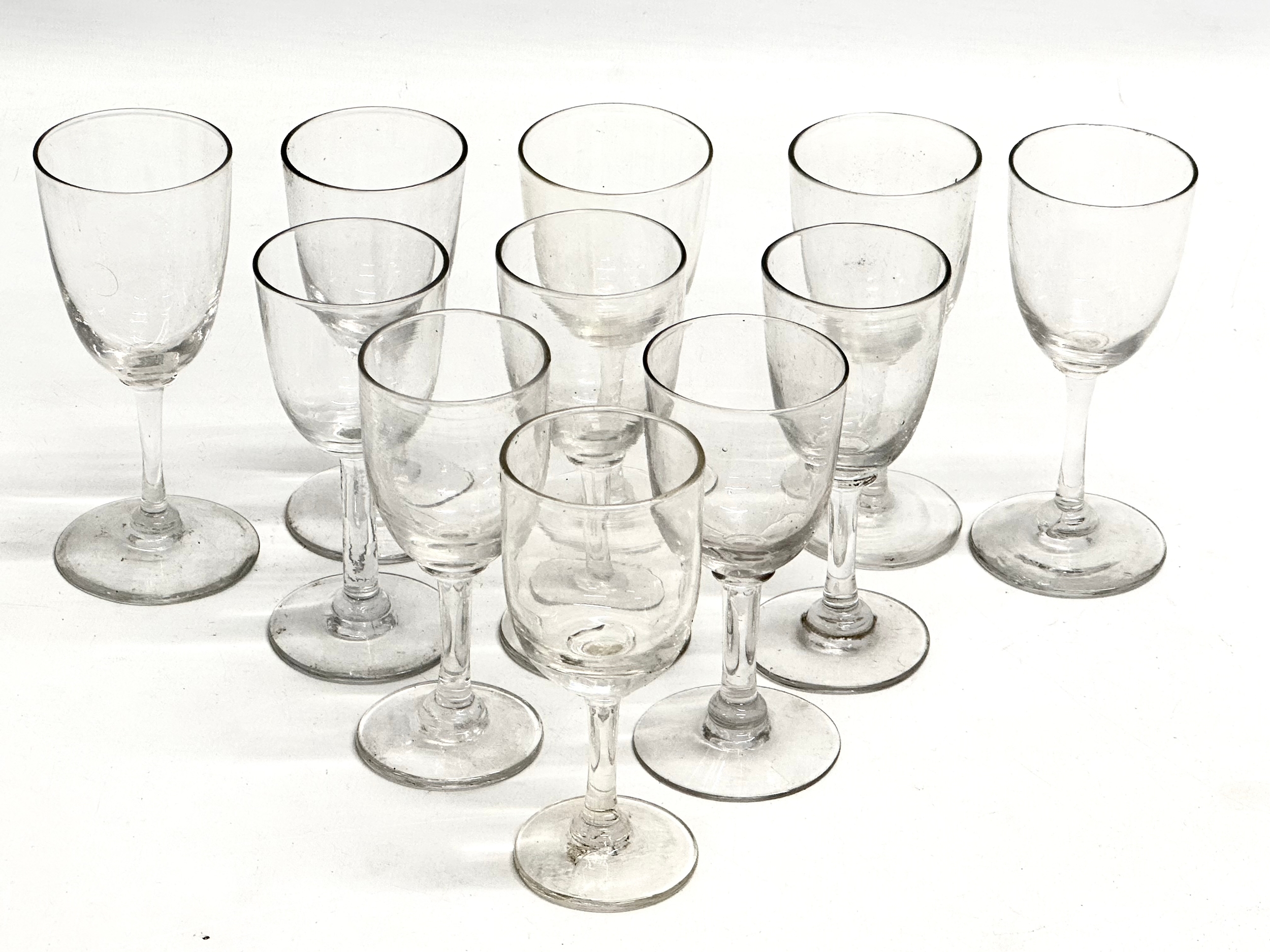 A set of 11 Mid 19th Century Victorian port glasses. Circa 1850-1870. 11.5cm. 12cm - Image 2 of 3