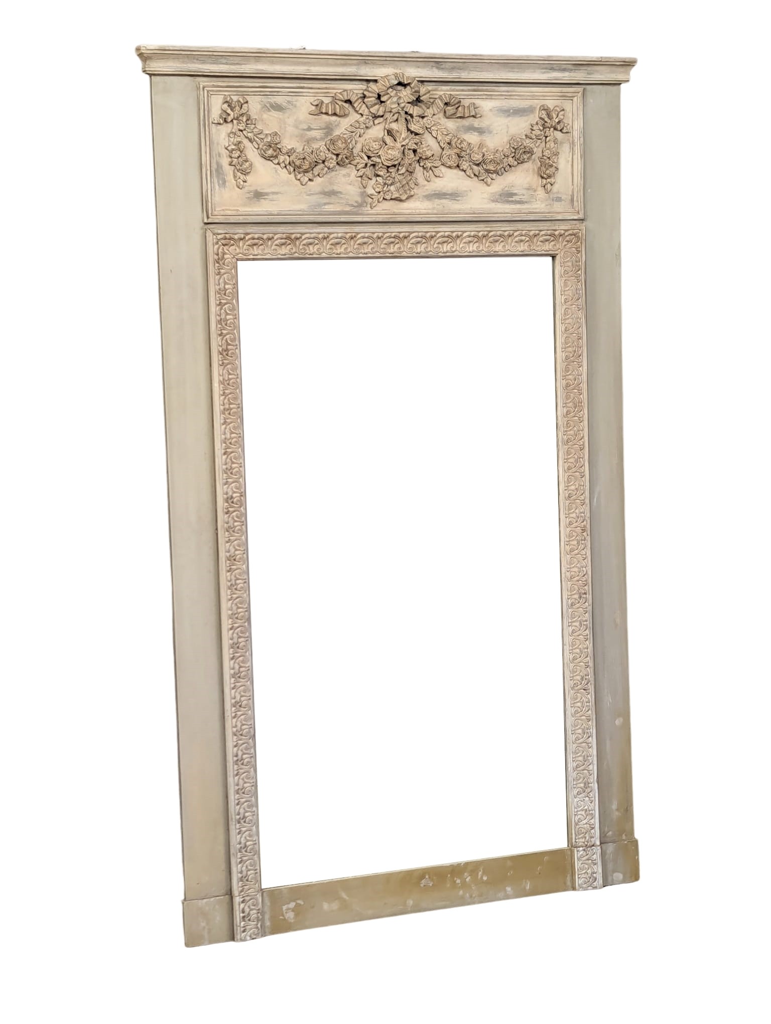 A large French 18th Century style floor mirror. 116x192cm