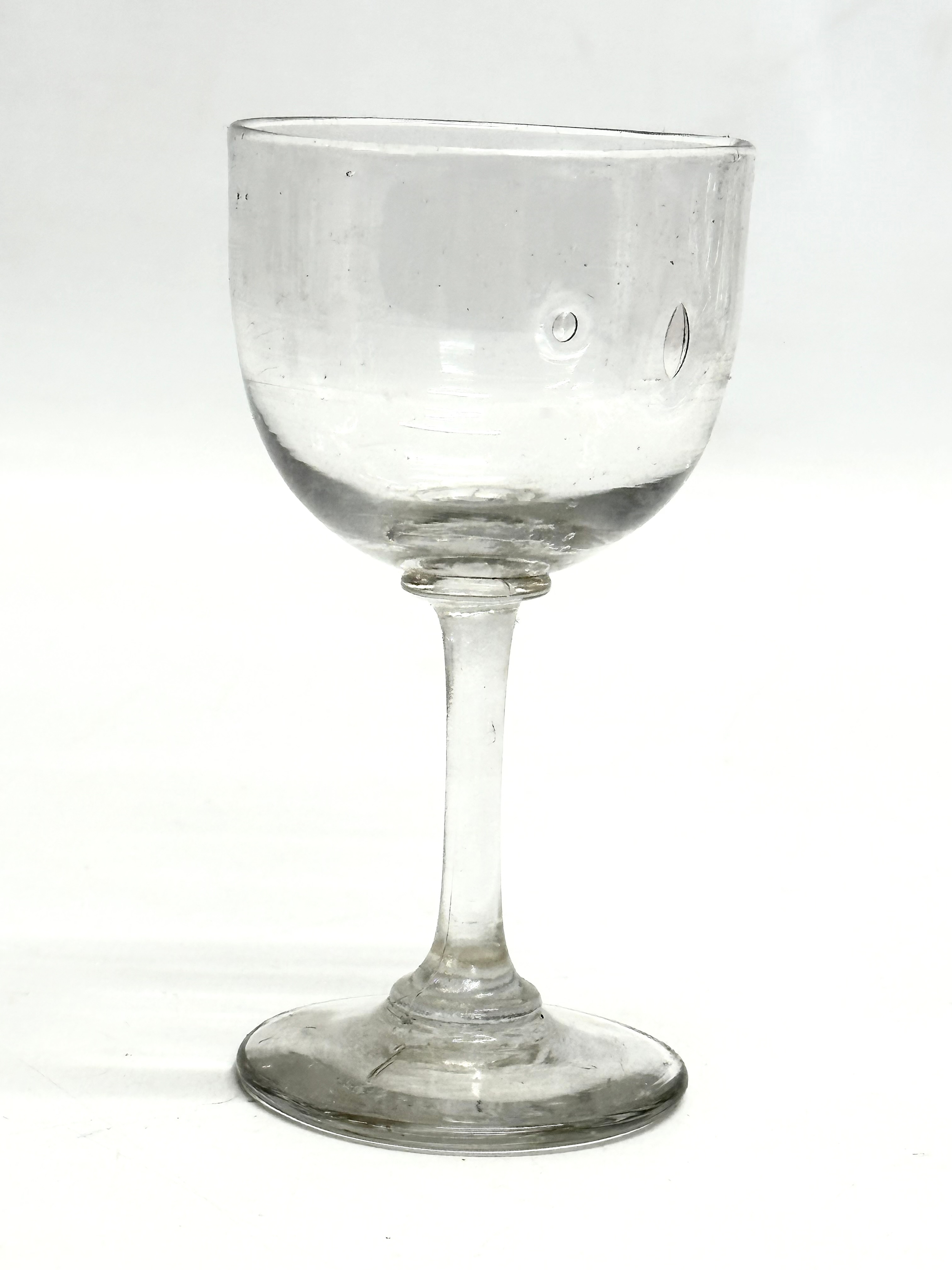 A set of 9 Mid 19th Century Victorian slim stem port glasses. 10.5cm - Image 4 of 5