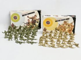 2 boxes of vintage Airfix Military Series model soldiers. Airfix Military Series British Commandos