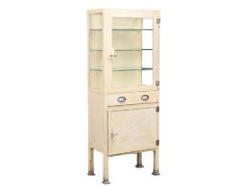 A 1950s upright dental cabinet. 61x39x163cm