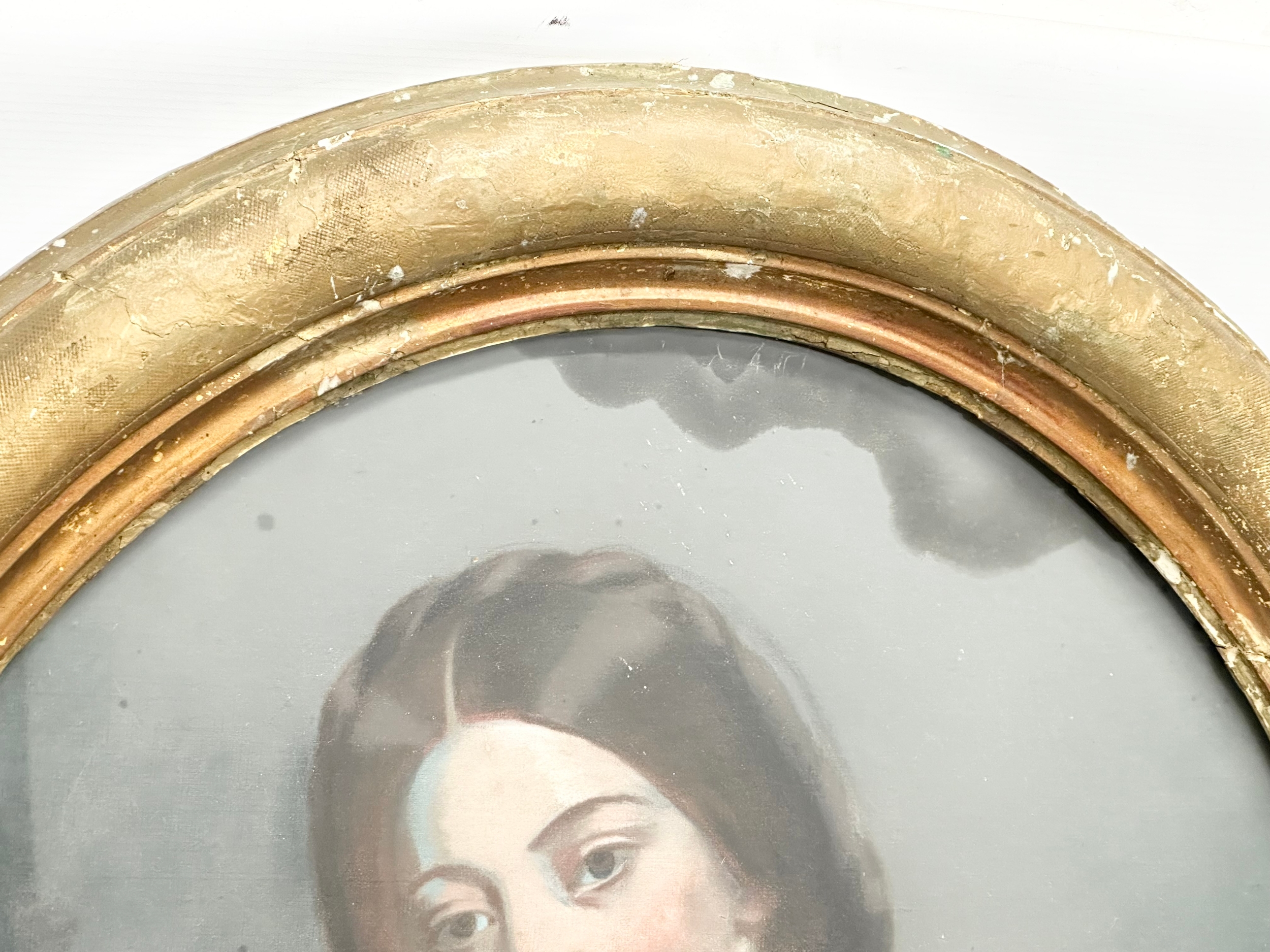 A large 19th Century pastel in original gilt frame. Frame 87x99cm - Image 4 of 7