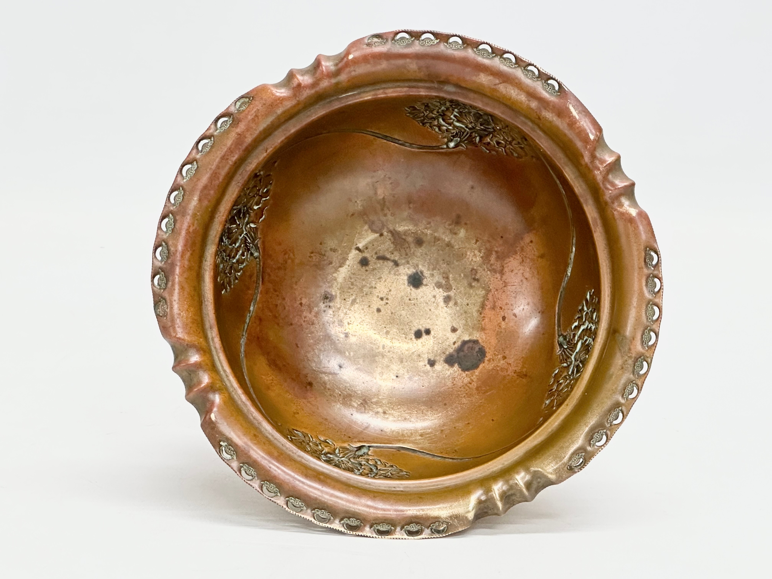 A Late 19th Century brass footed bowl. 16.5x9.5cm - Image 3 of 5