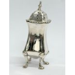 A silver pepper shaker. Birmingham, 1915. 68.58 grams.