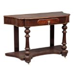 A Victorian mahogany hall table, circa 1870s. 123cm x 48cm x 78cm