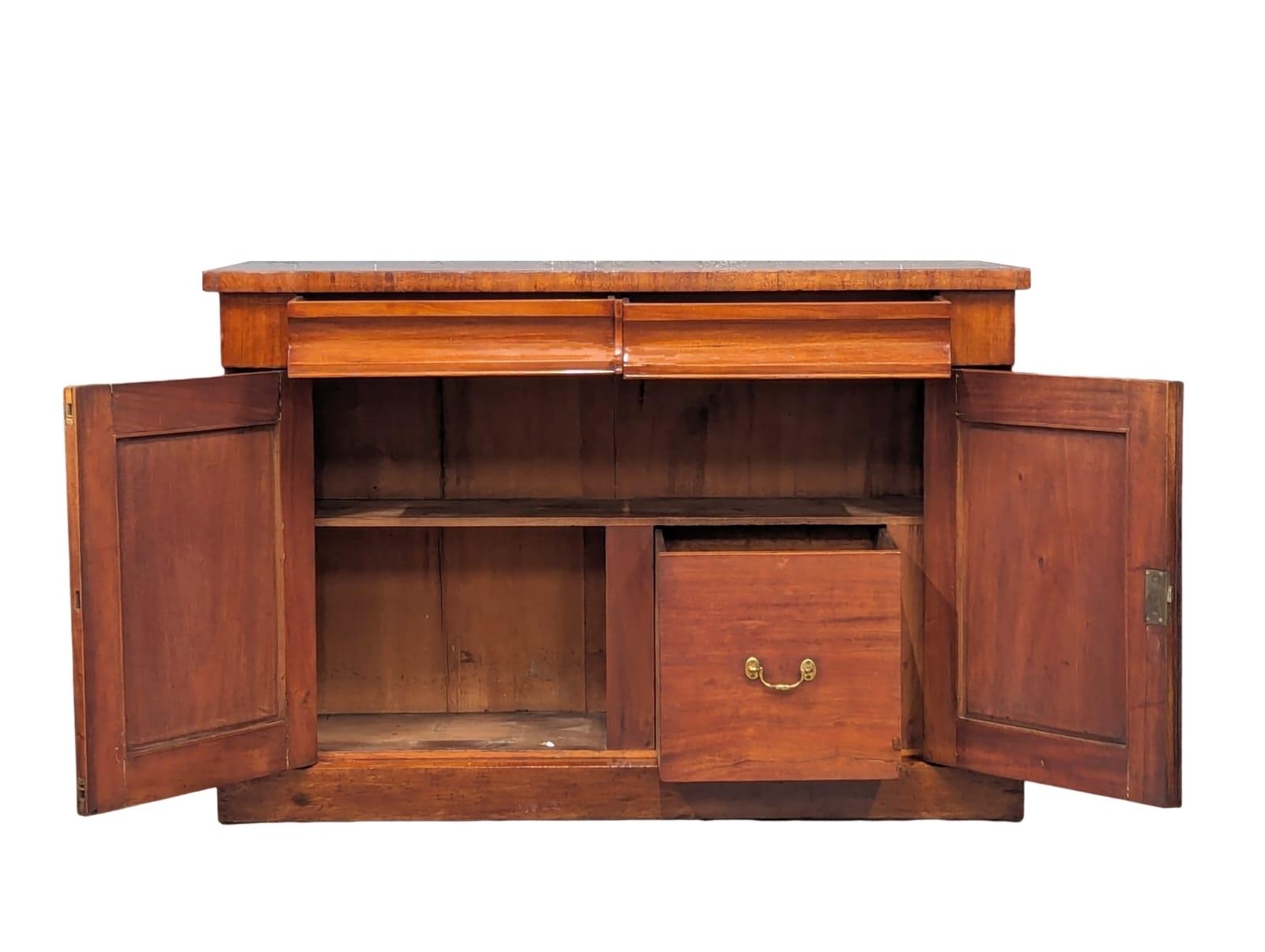 A Victorian mahogany side cabinet with fitted cellarette and 2 drawers. 121.5x43.5x83.5cm - Image 6 of 7