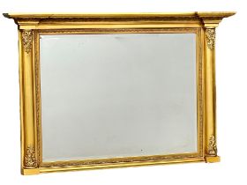 A large 19th Century style gilt framed over-mantle mirror. 170.5x18x113cm