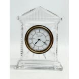 A Waterford Crystal Acropolis mantle clock. 12x16cm