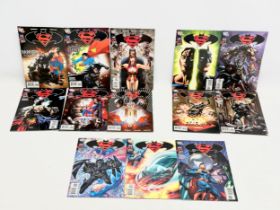 A collection of DC Batman and Superman comic books. Complete stories.