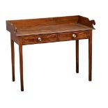 A late George III mahogany gallery back side table/washstand. Circa 1800-1820. 114x55x89cm