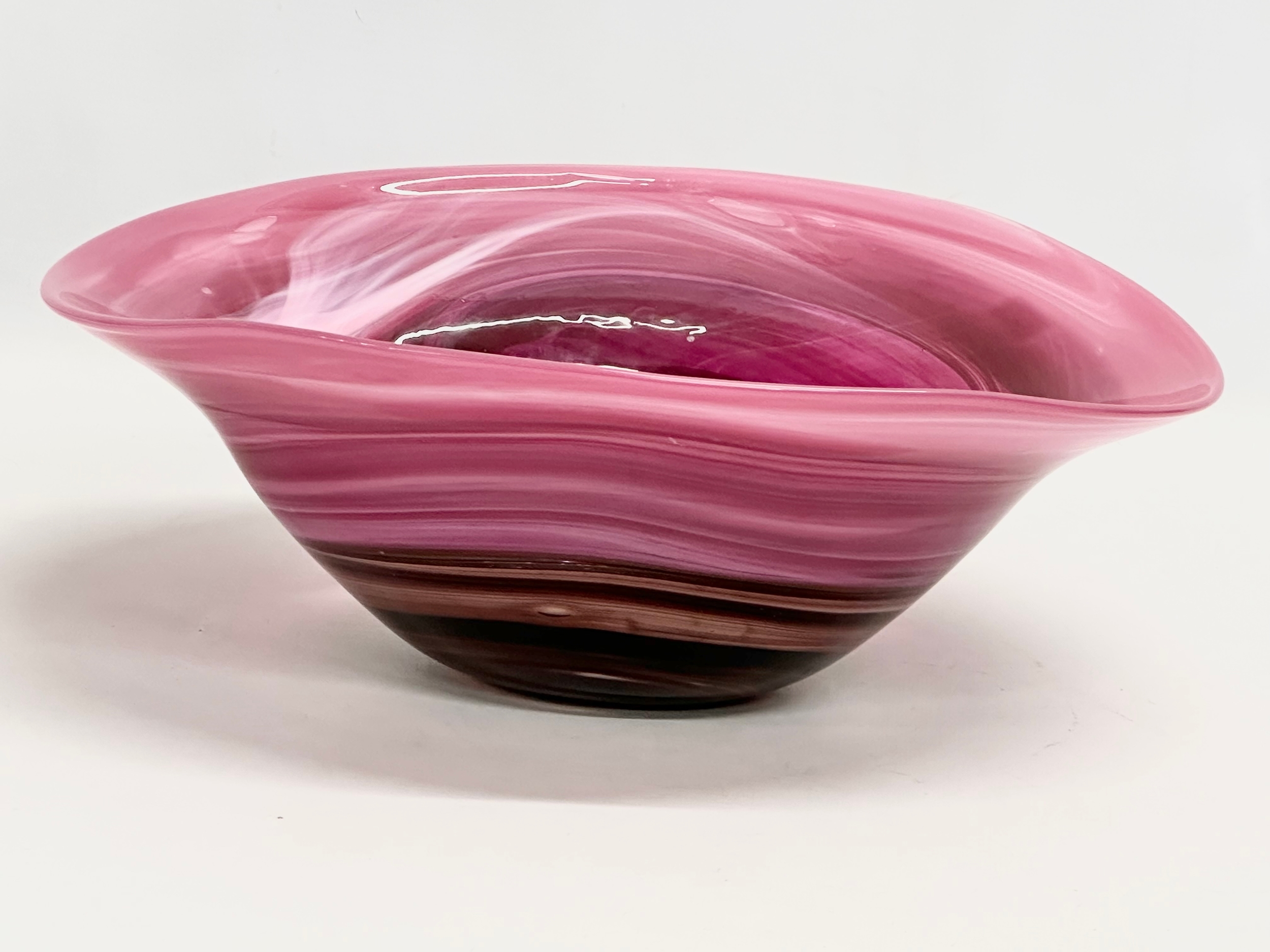 A large Mdina art glass bowl. 34x28x12cm