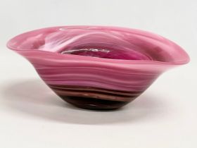 A large Mdina art glass bowl. 34x28x12cm
