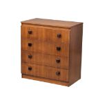 A Mid Century teak chest of drawers. 76x43x83cm