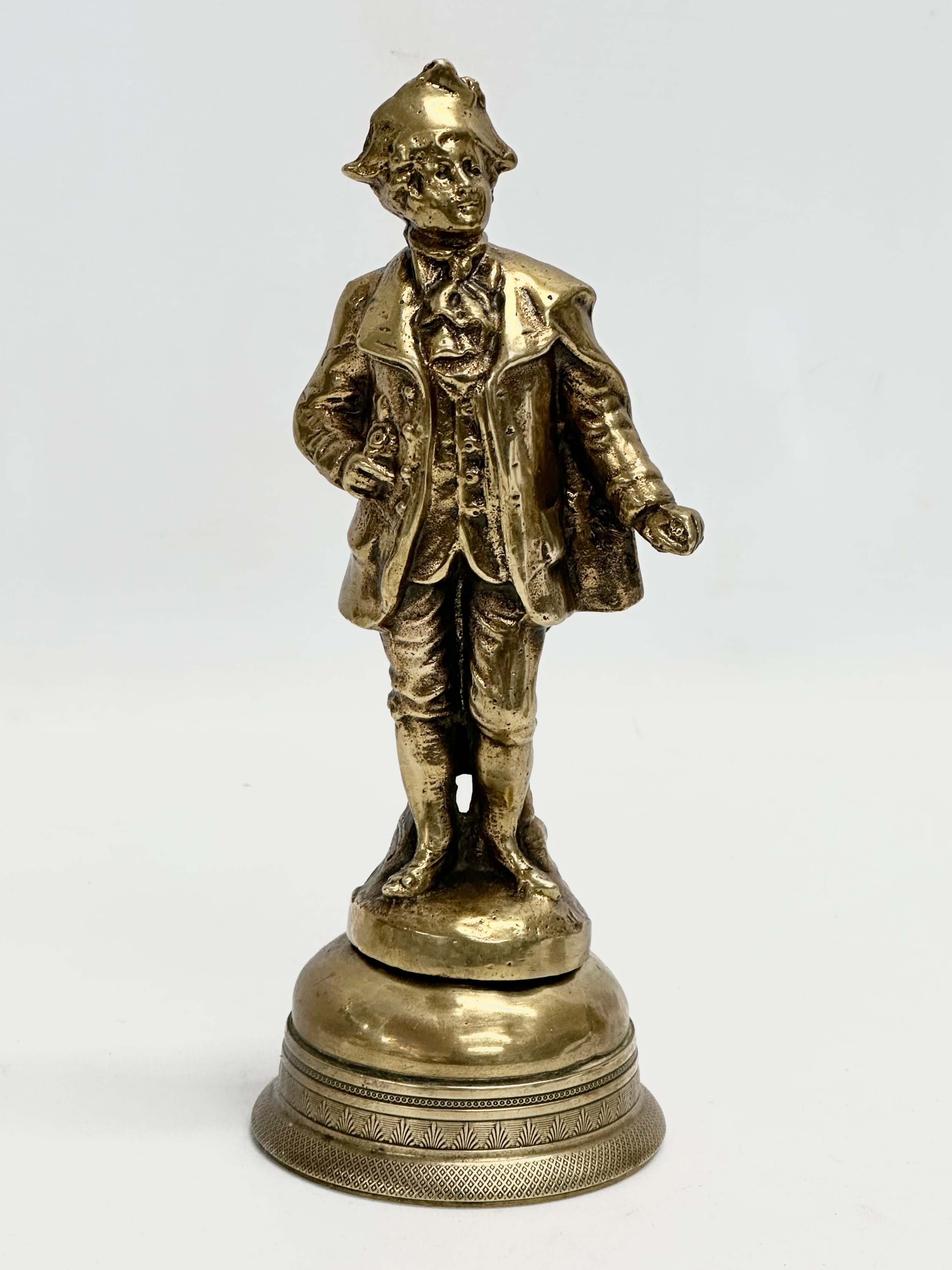 A pair of Late 19th Century brass figurines. 22cm - Image 3 of 7