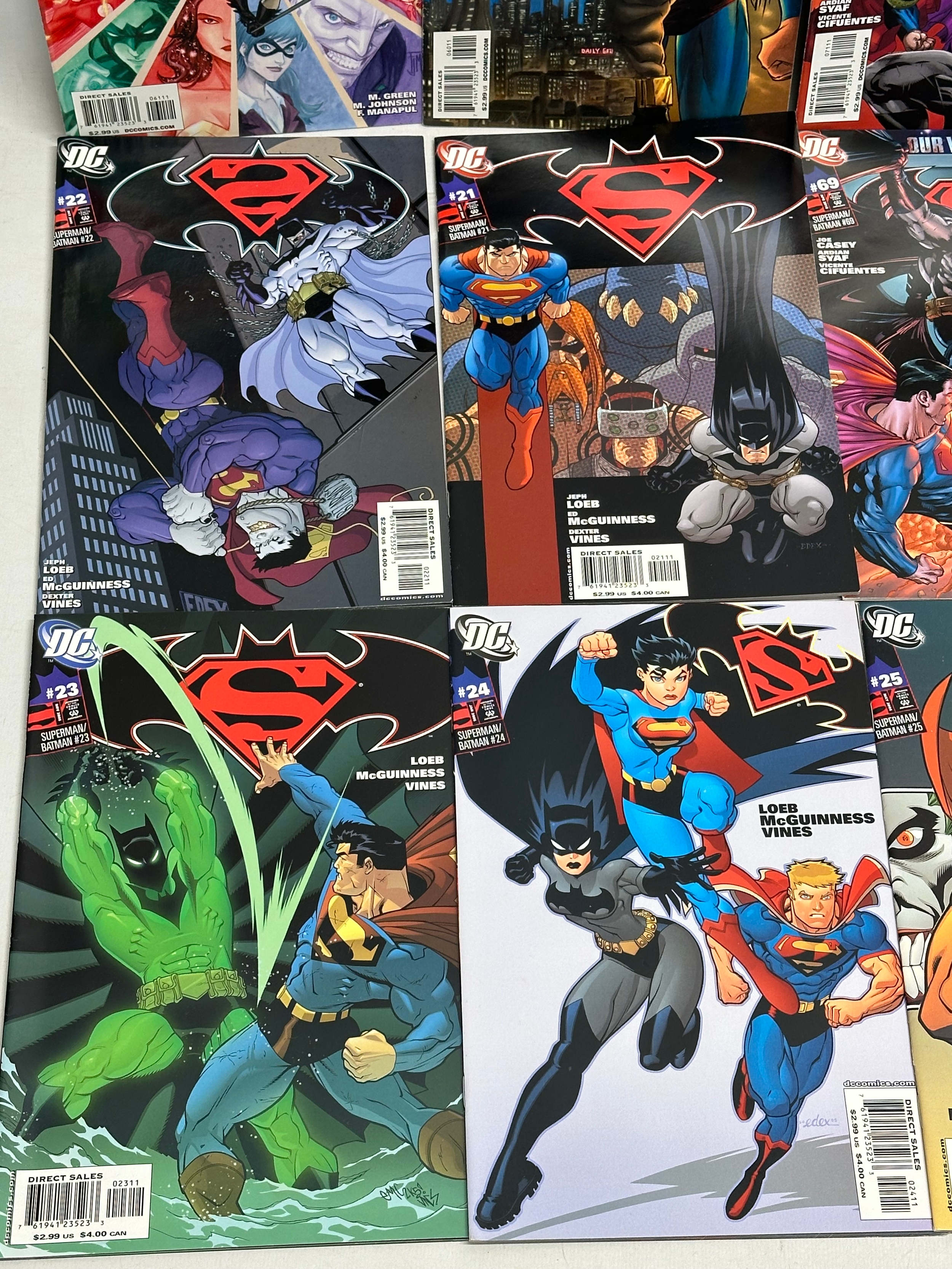 A collection of DC Batman and Superman comic books. Some full stories. - Image 2 of 5