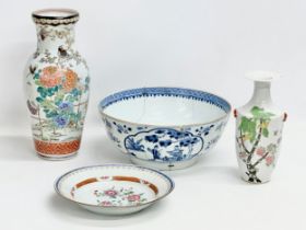 A collection of 18th and 19th Century Chinese pottery. A large 18th Century bowl 28x12cm.