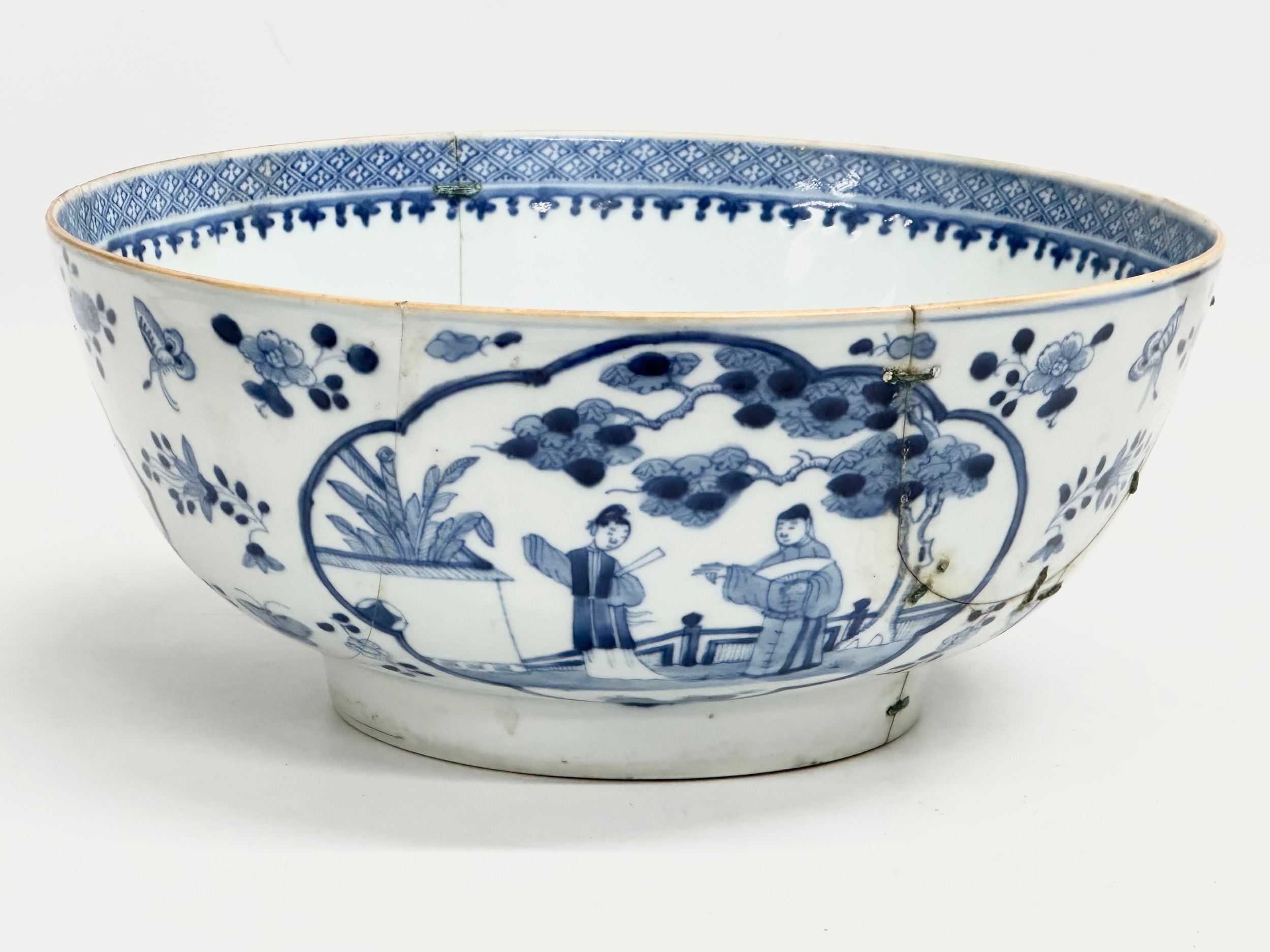 A collection of 18th and 19th Century Chinese pottery. A large 18th Century bowl 28x12cm. - Image 11 of 14