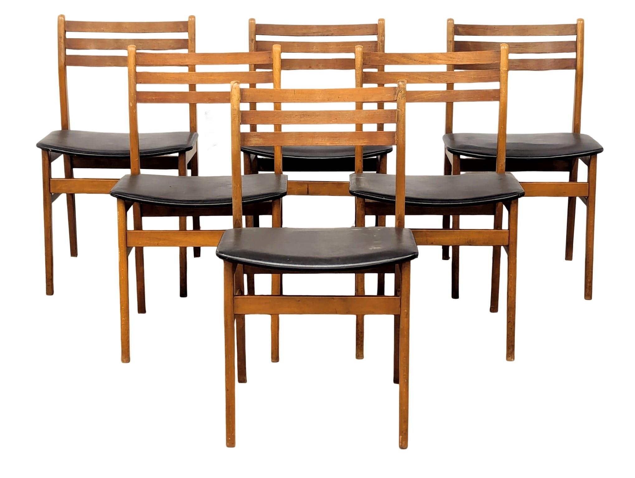 A mid century teak table and 6 chairs, 168cm x 89cm x 75cm. Extended 211cm x 89cm x 75cm - Image 17 of 17