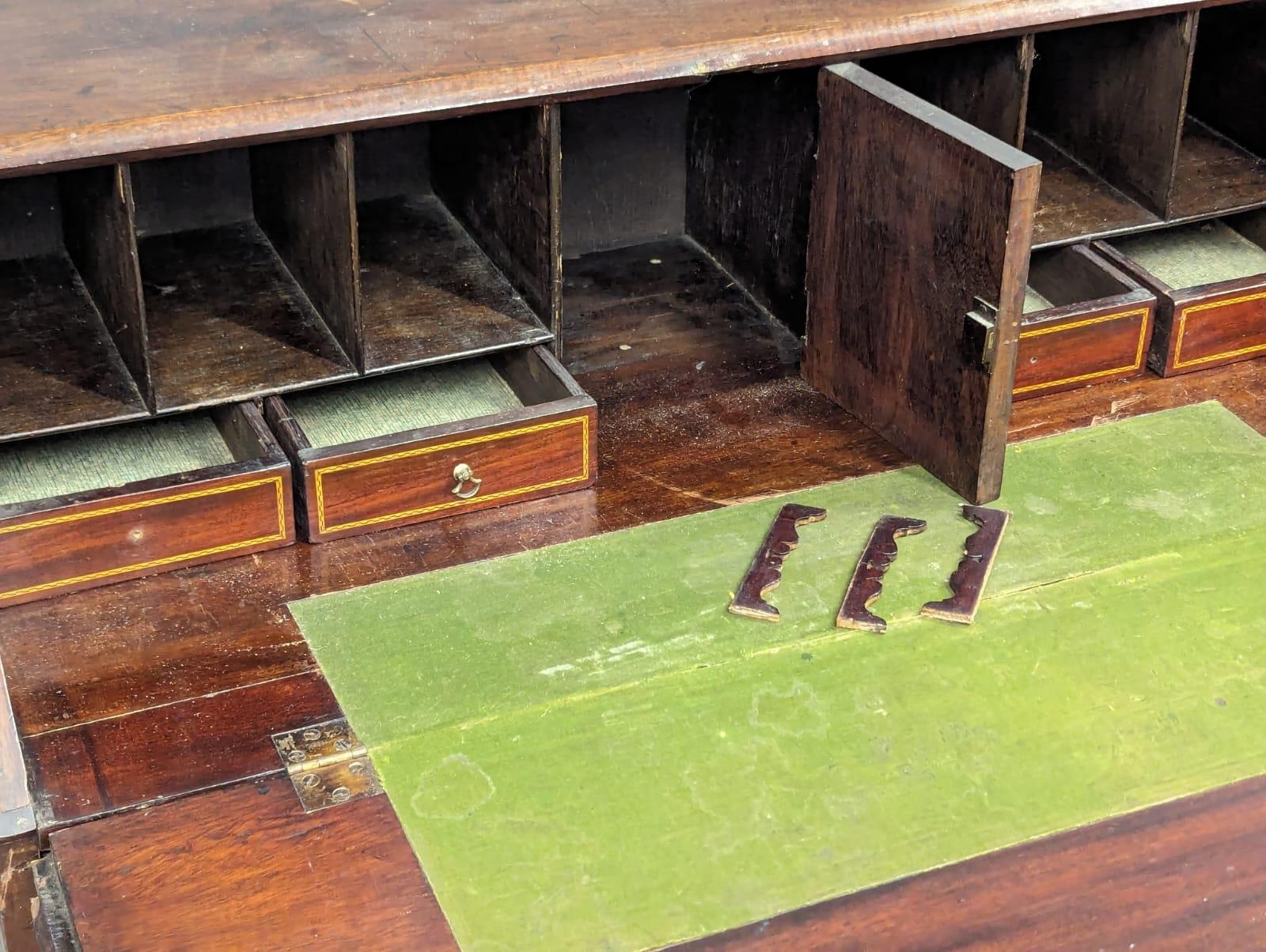 A Mid 19th Century Sheraton Revival inlaid mahogany writing bureau. 96x51x98.5cm - Image 2 of 10