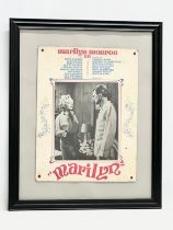 An advertising poster for the 1953 film ‘Niagara’ reframed. Starring Marilyn Monroe and Joseph