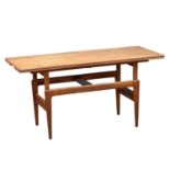 A Danish Mid Century teak ‘Elevator’ table designed by Kai Kristensen. Coffee table/dining table.