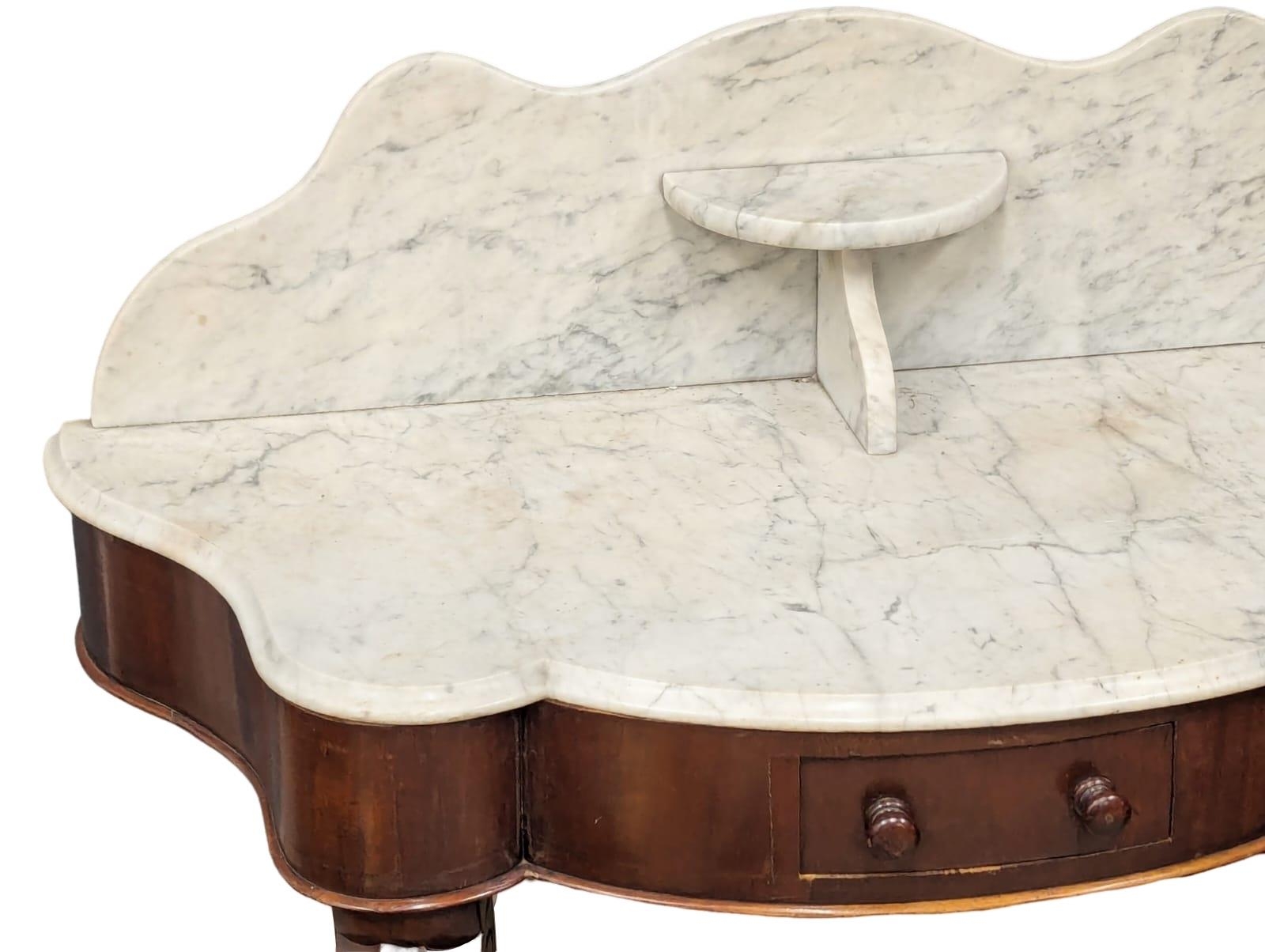 A Victorian mahogany marble top washstand. 108x51x94cm - Image 4 of 4