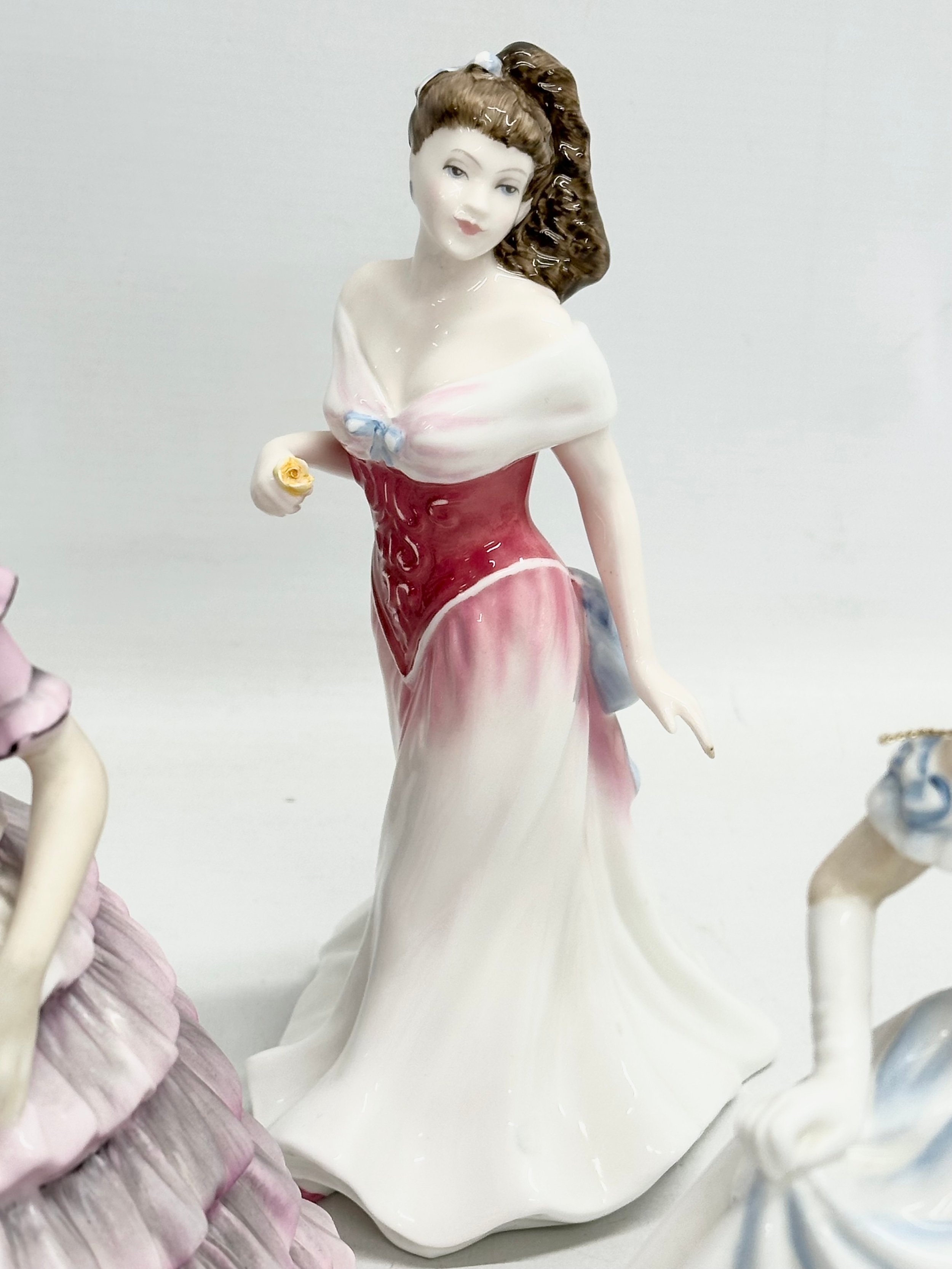 A collection of Royal Doulton and Coalport figurines. - Image 7 of 8