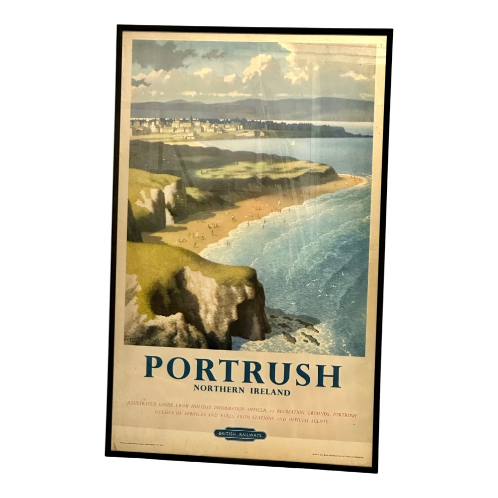 An original 1956 Northern Ireland Portrush poster. British Railways. Printed by Jordison & Co LTD.