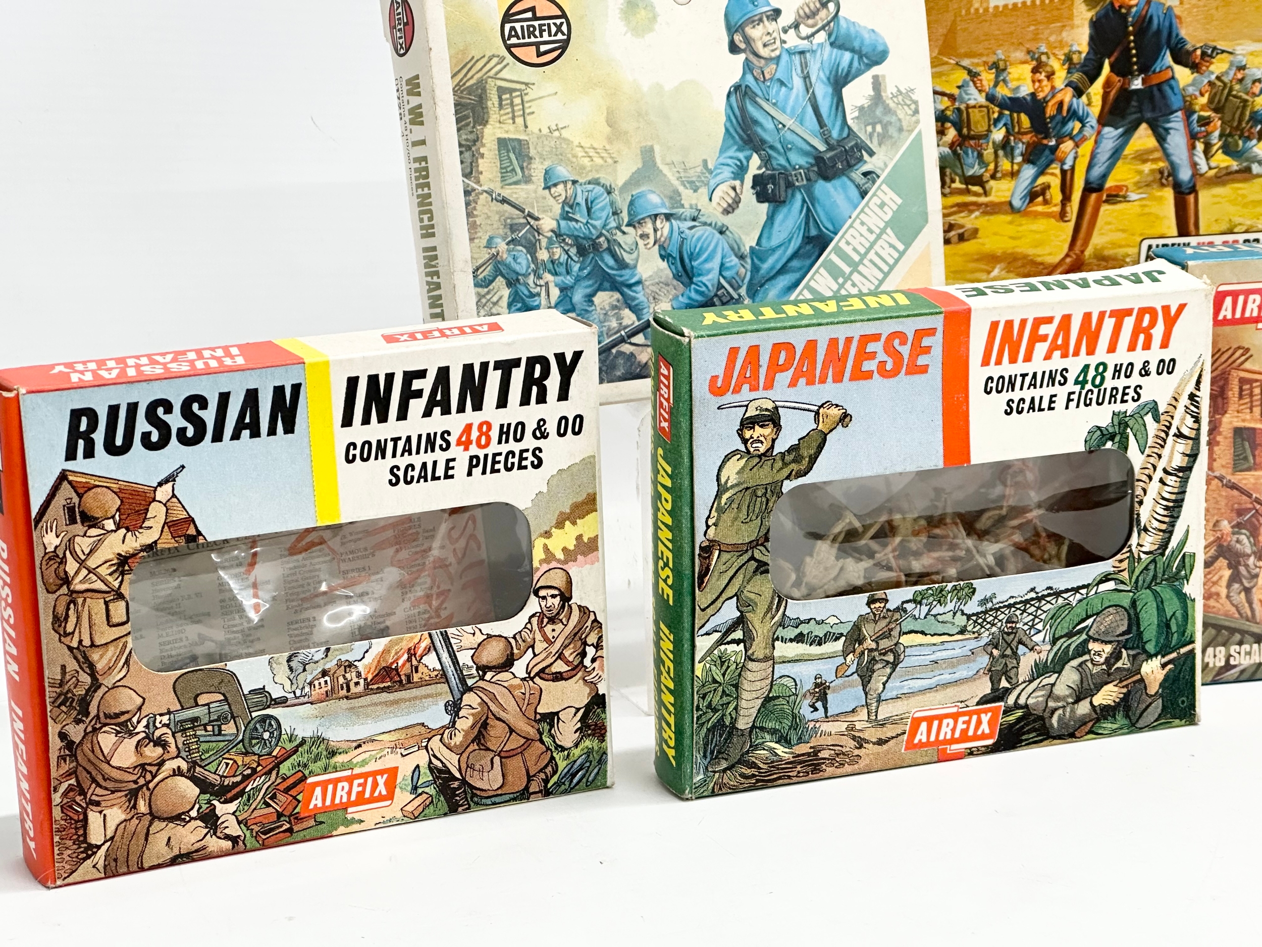 5 boxes of vintage Airfix HO-OO scale soldiers. Airfix Russian Infantry. Airfix Japanese Infantry. 2 - Image 4 of 4