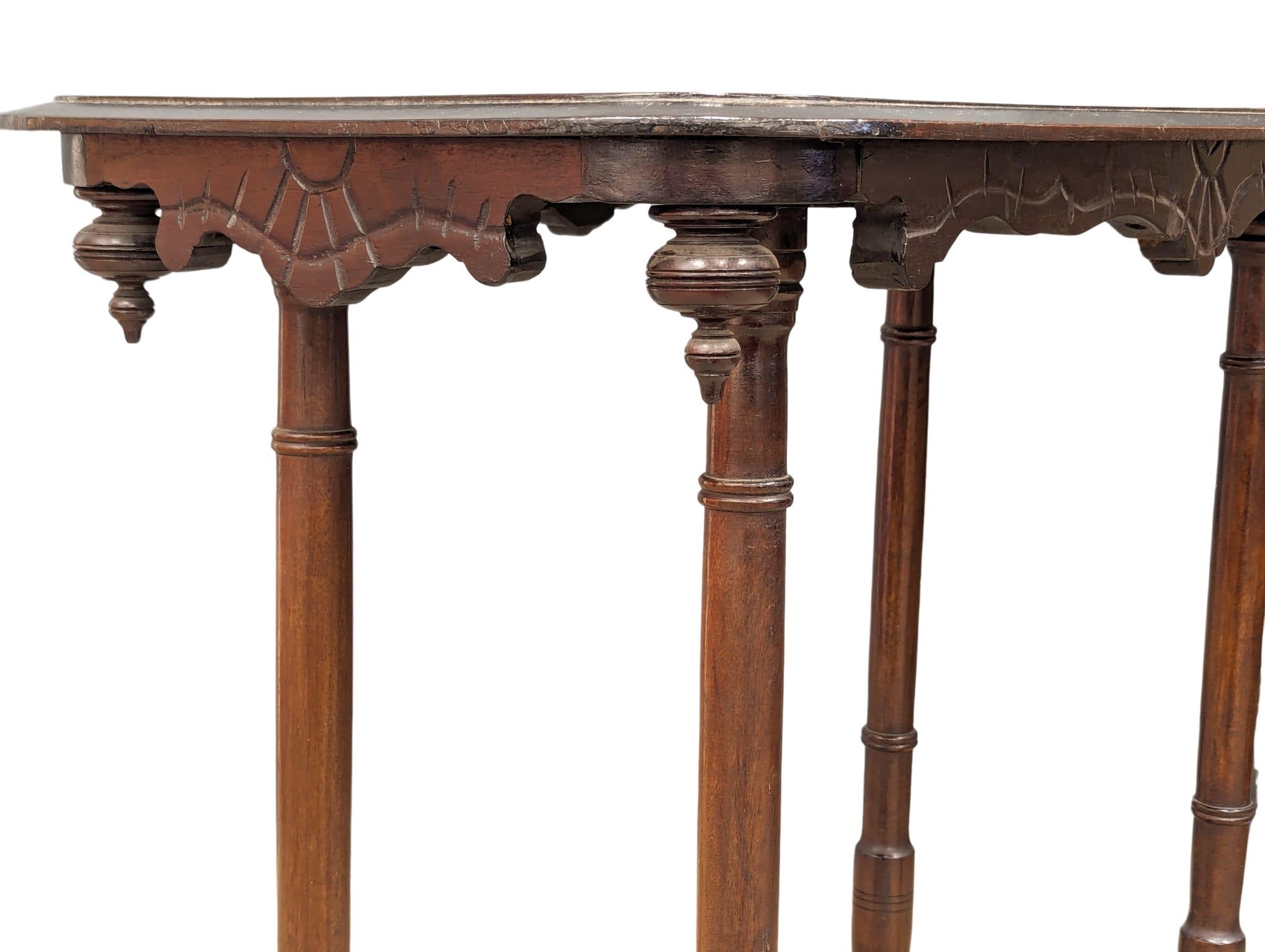 A Late 19th Century Irish inlaid mahogany side table. 83x43x80cm - Image 2 of 4