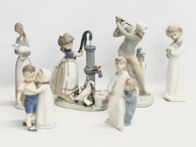 A collection of Spanish and Danish figurines. 4 by Lladro. B&G Denmark. 27cm