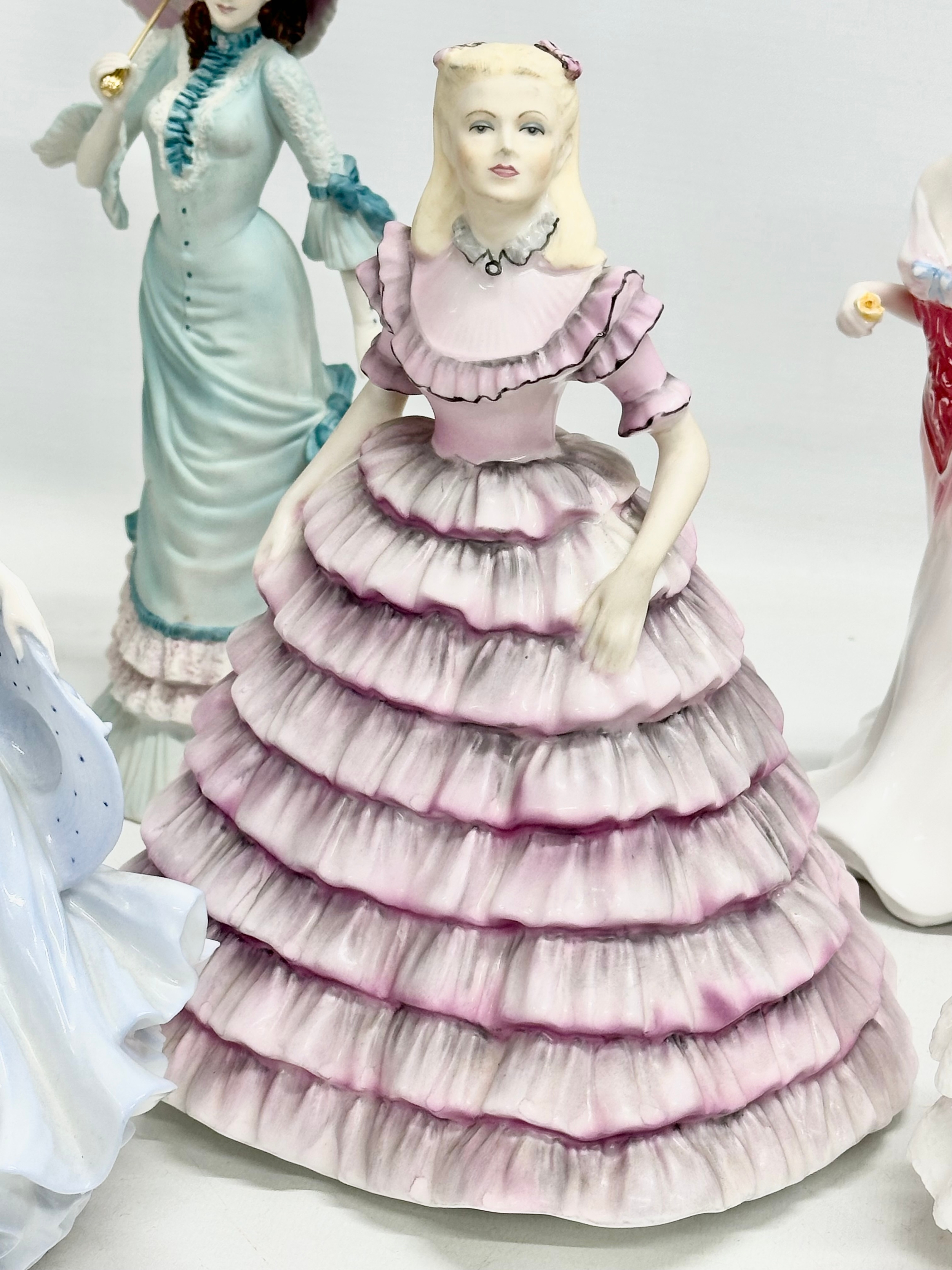 A collection of Royal Doulton and Coalport figurines. - Image 6 of 8