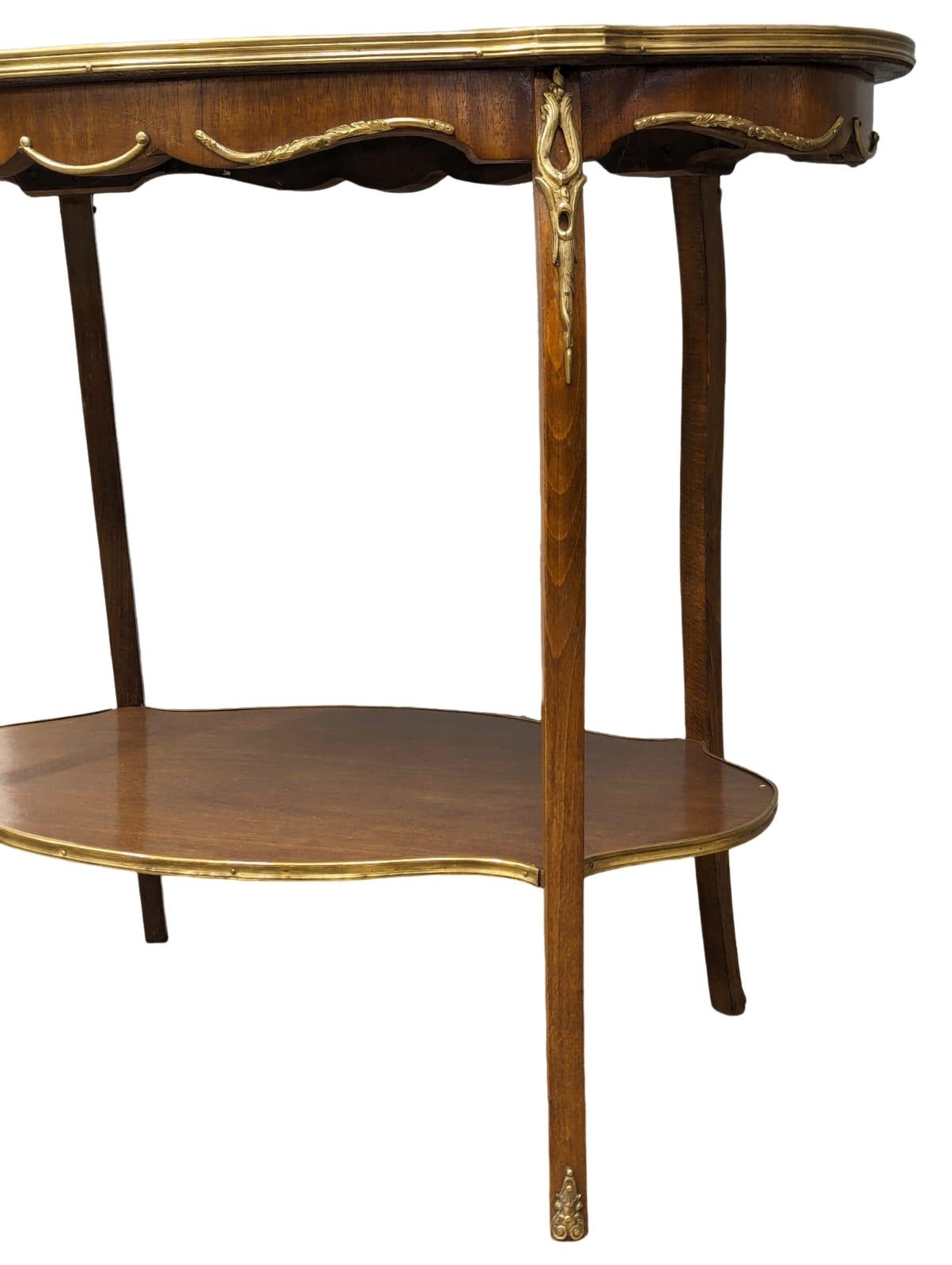 An Early 20th Century, French 18th Century style, inlaid brass bound Etagere. 85.5x54.5x71.5cm - Image 2 of 6