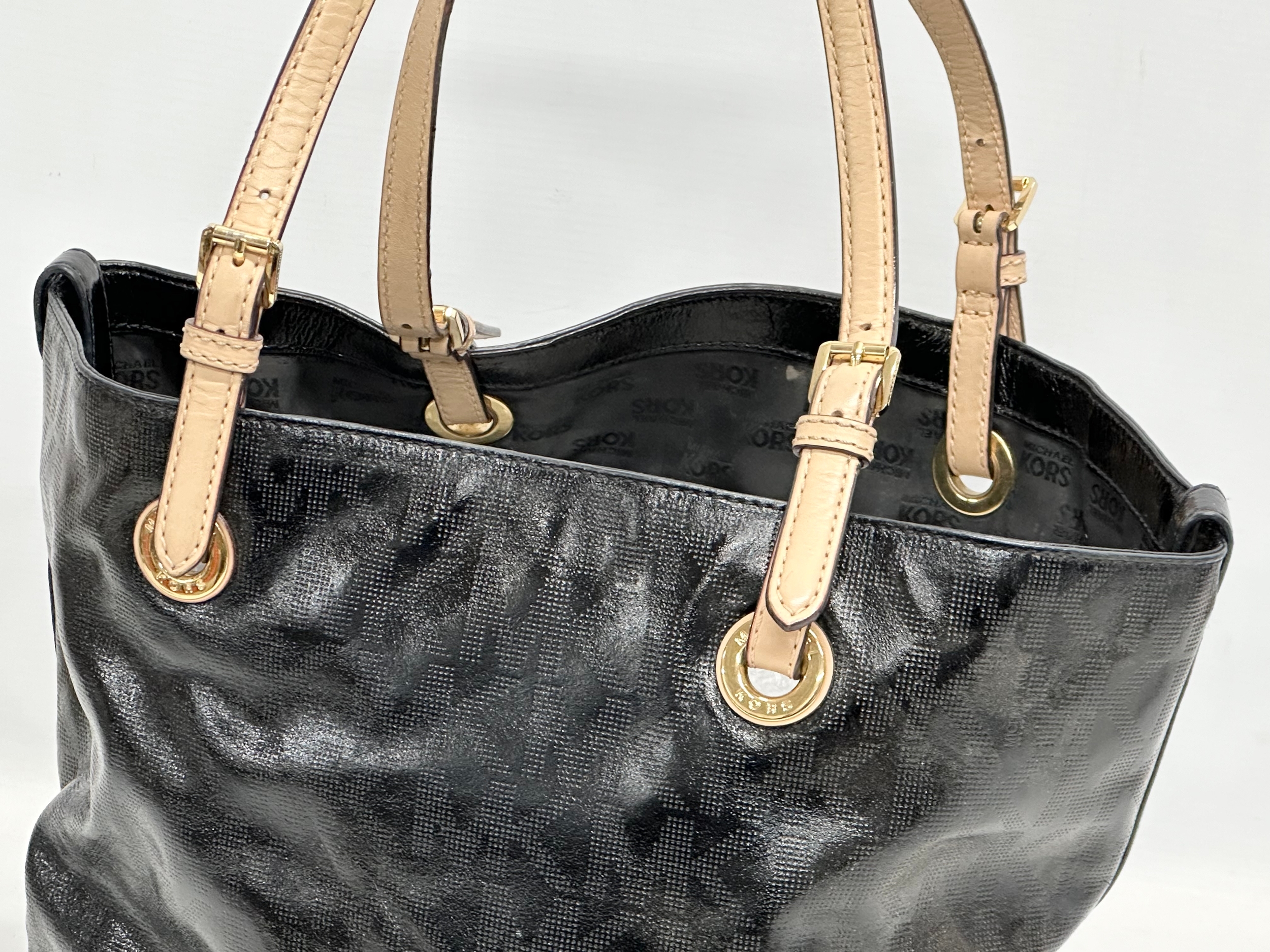 A Michael Kors patent leather tote bag. - Image 3 of 3