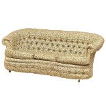 An Early 20th Century Victorian style deep buttoned back 3 seater sofa. 210xm