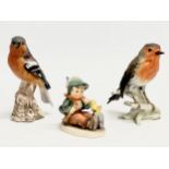 Goebel figurines. Singing Lesson. Chaffinch and Robin. 12.5cm