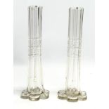 A pair of early 20th century French ‘Eiffel Tower’ vases. 25cm