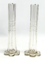A pair of early 20th century French ‘Eiffel Tower’ vases. 25cm