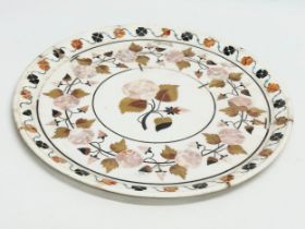 A Late 19th/Early 20th Century Indian inlaid marble centre piece. 41cm