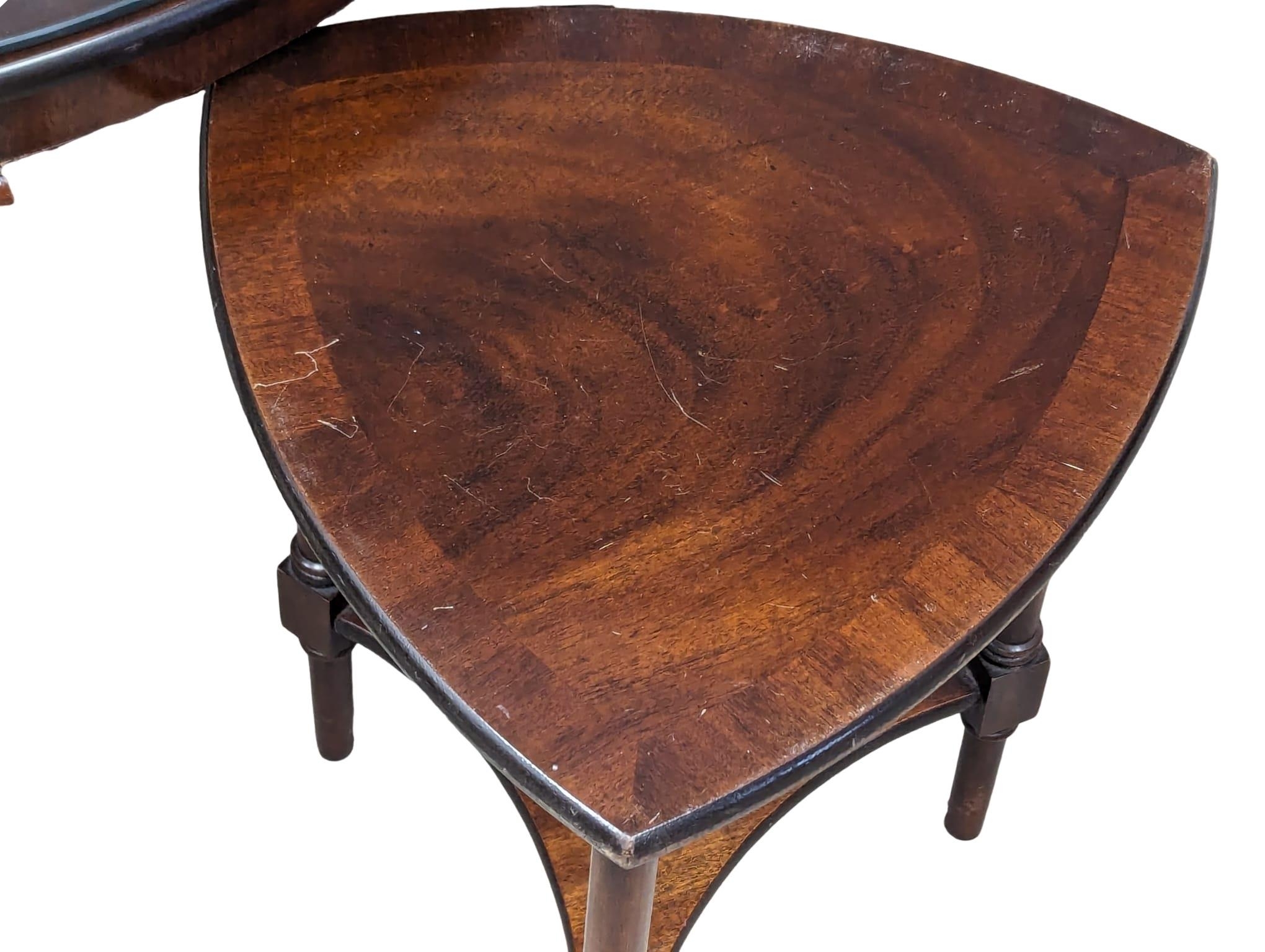 A mahogany coffee table with 4 nesting tables. 76x49cm - Image 4 of 7