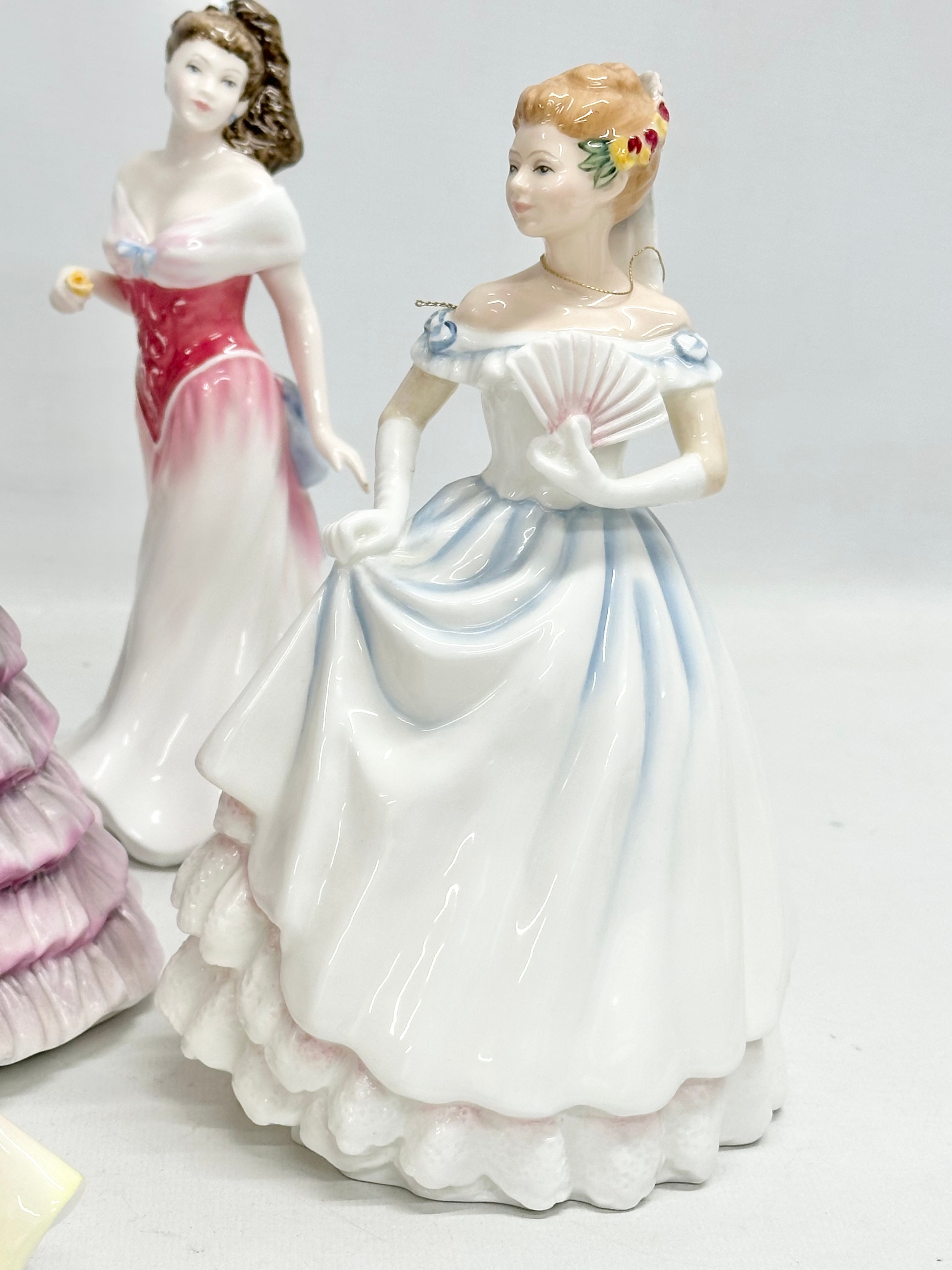 A collection of Royal Doulton and Coalport figurines. - Image 5 of 8