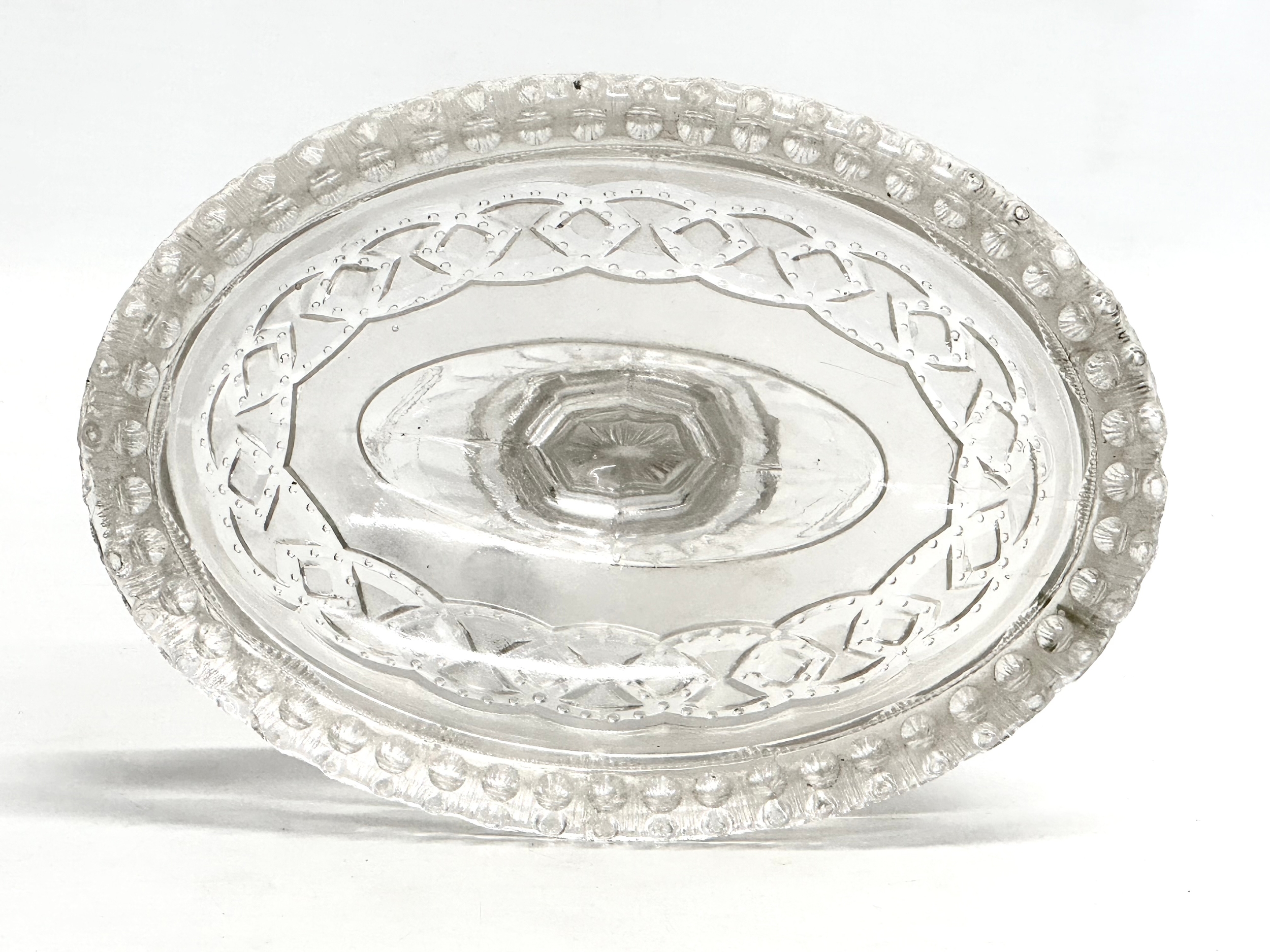 A 19th Century Victorian ‘Lozenge’ pressed glass comport with lemon squeezer base. Circa 1860- - Image 2 of 3