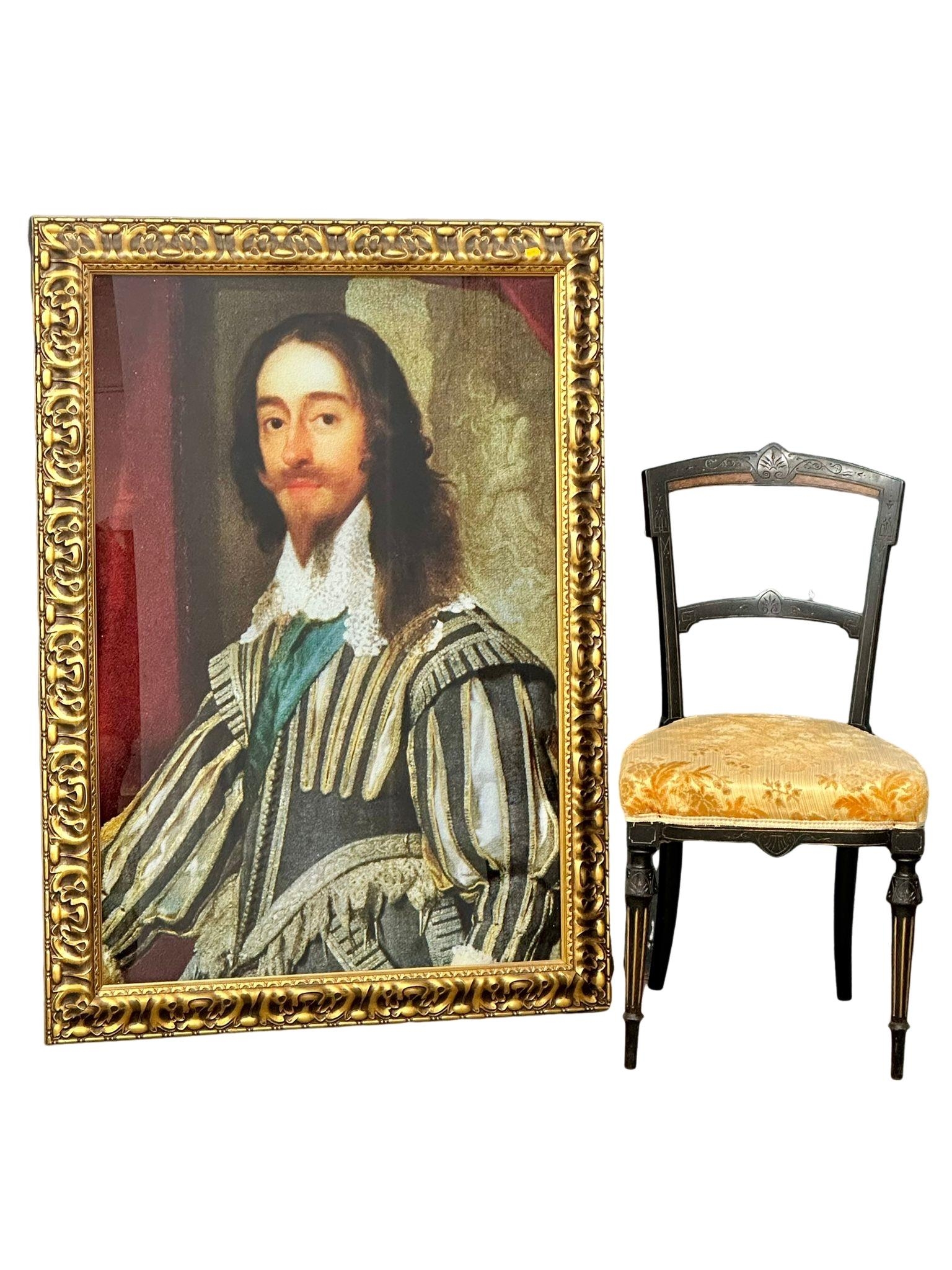 A large 17th Century style glass print of King Charles I from the original painting by Daniël - Image 2 of 2