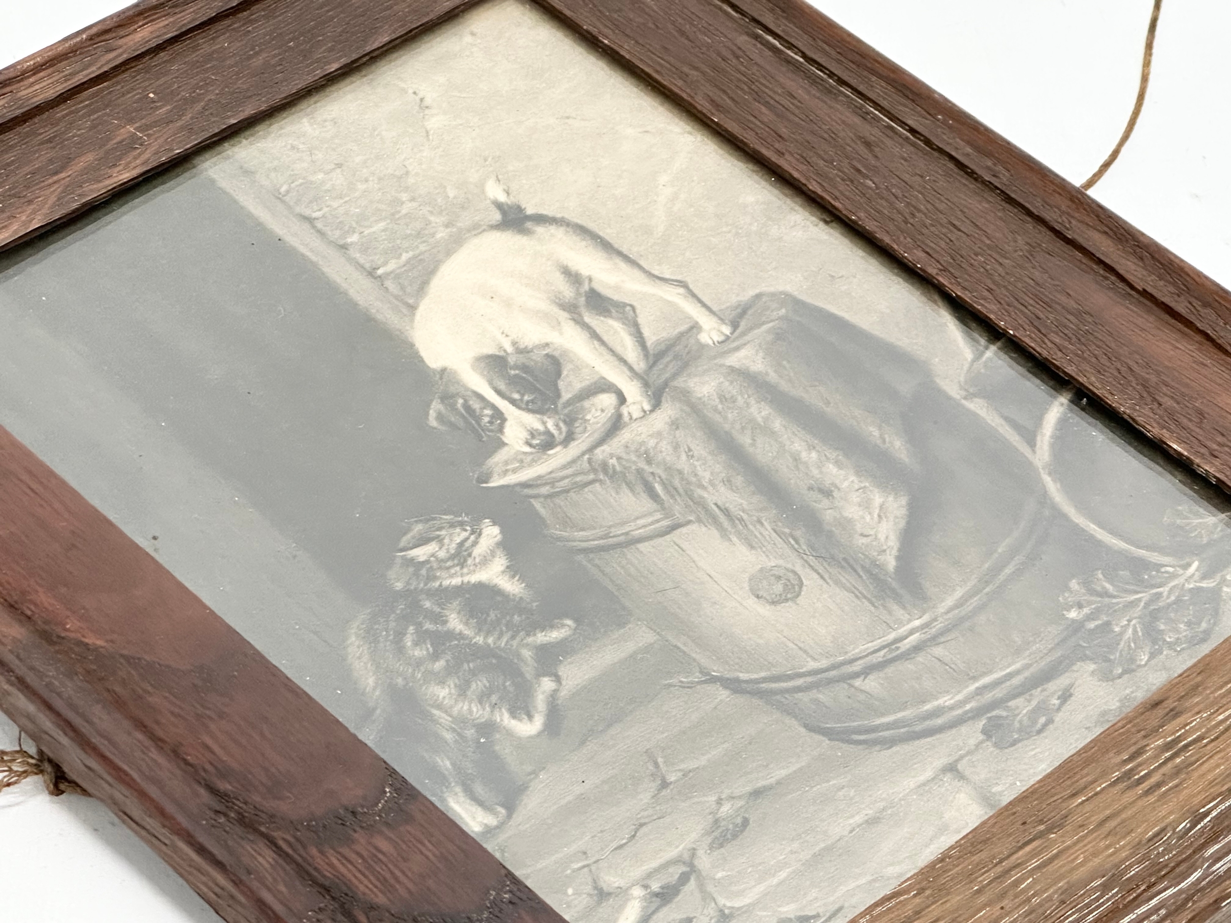 A pair of Late Victorian oak framed prints. 21x26cm - Image 3 of 4