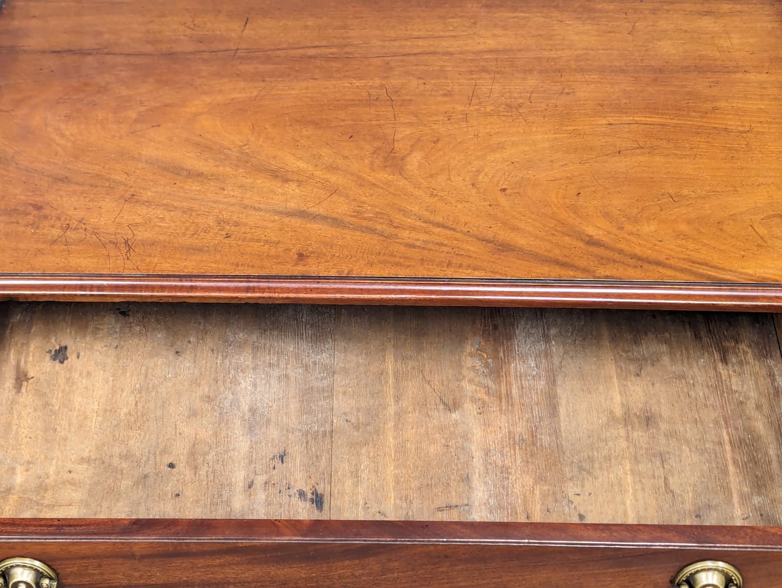 A mid 19th Century Georgian style mahogany side table with drawer, 82cm x 48.5cm x 71.5cm - Image 4 of 5