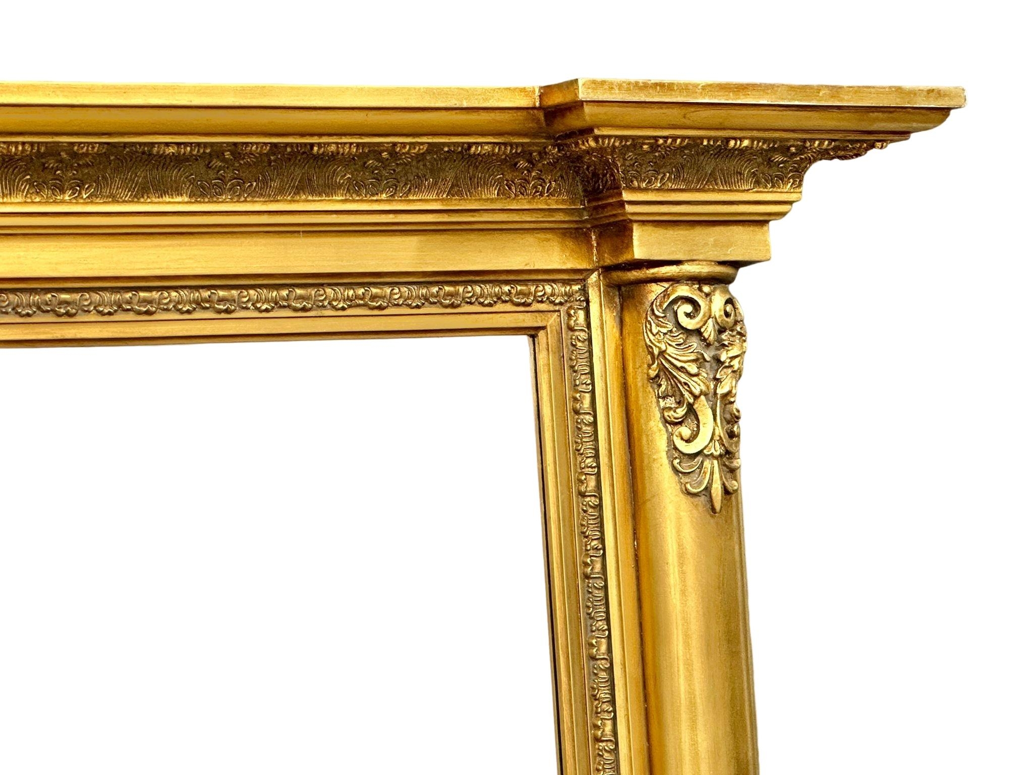 A large 19th Century style gilt framed over-mantle mirror. 170.5x18x113cm - Image 3 of 3