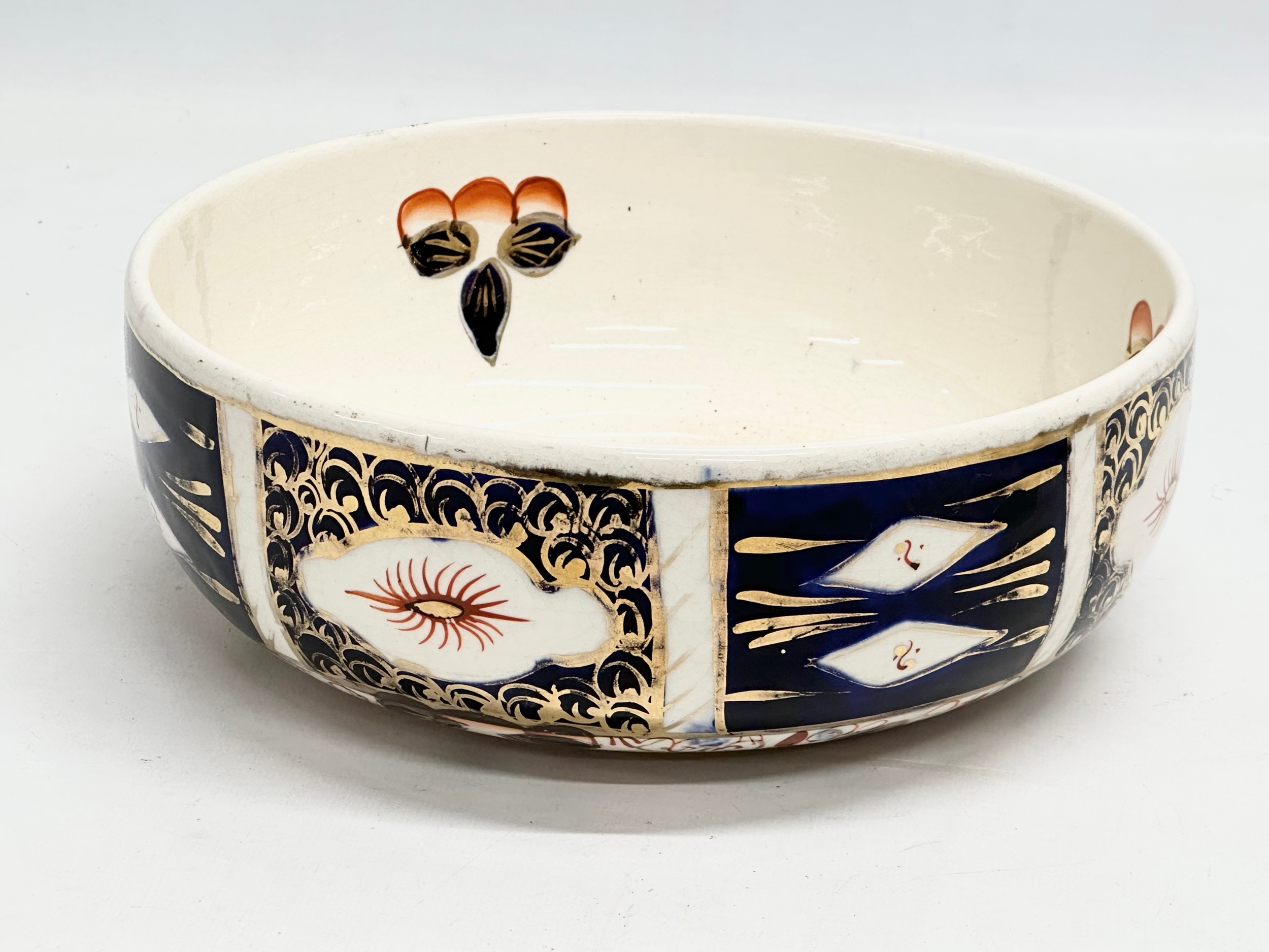 3 Late 19th/Early 20th Century pottery bowls. Minton, Corona Ware and other. 23x9cm - Image 6 of 7