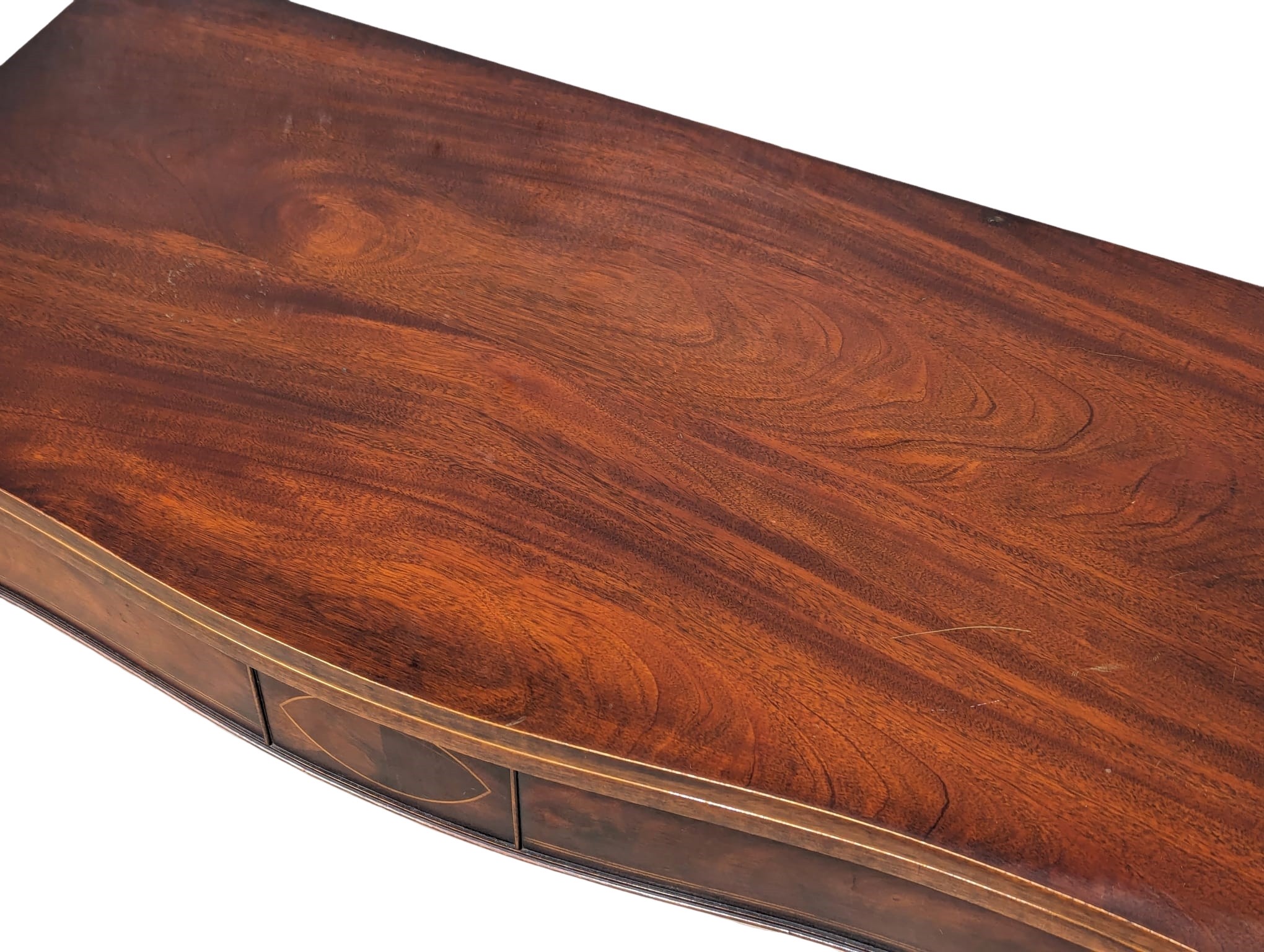 A Sheraton style inlaid mahogany turnover tea table/dining table - Image 8 of 9